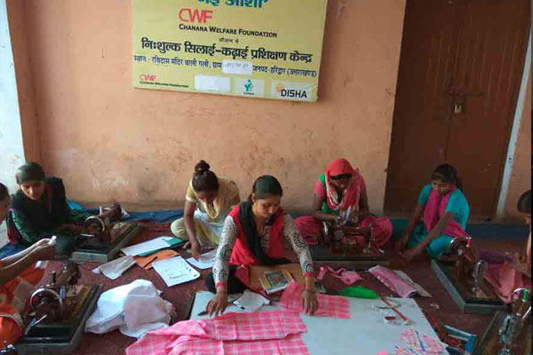 Sewing and embroidery training at the Vocational Training Centre in Roorkee