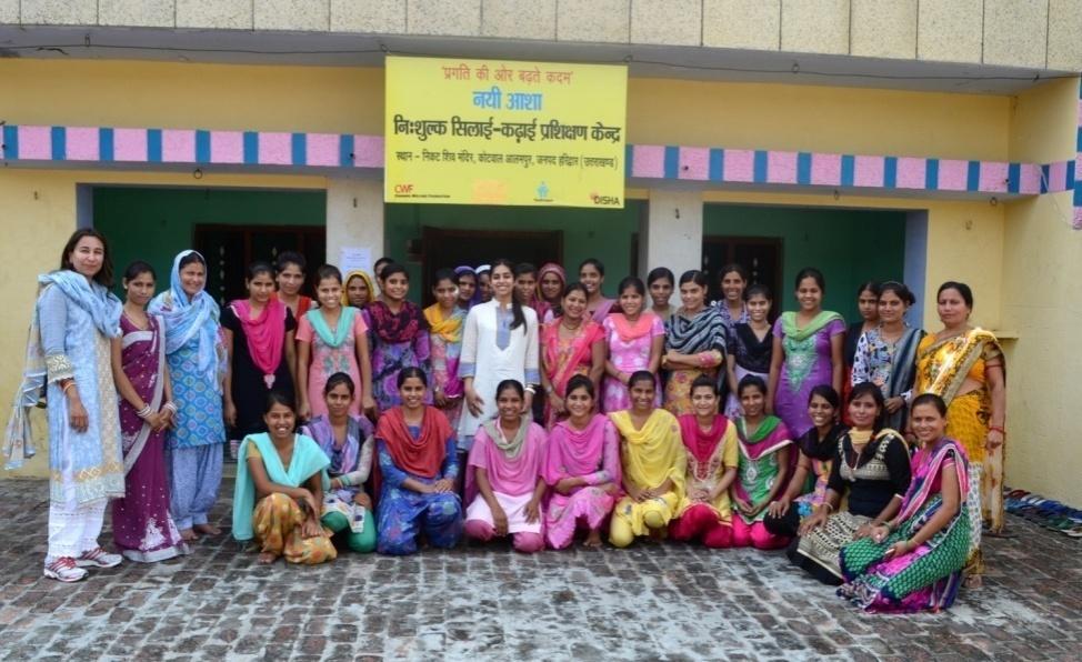 Members of CWF along with Radhika Chanana, Amira Chanana and Swati Negi visit the girls and women at the Vocational Training Centre.